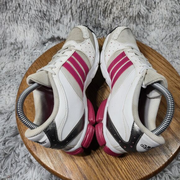 2010 Adidas Womens Size 8 Retro Y2K Style Pink/White Lowtop Casual Athletic Shoe - Picture 5 of 9